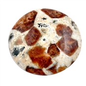 Natural Garnet in Limestone Stone