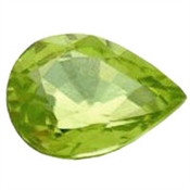 pear shape peridot faceted