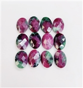 Natural Ruby Zoisite, Faceted Loose Gemstone, Oval Shape Ruby Zoisite, Faceted Ruby Zoisite Briolet Ruby Zoisite, Ruby Zoisite Oval Gemstone Jewellry