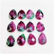 Ruby Zoisite Loose Gemstone Pear | Natural Ruby Zoisite Stone Beads - Image 3