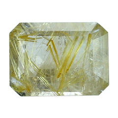 Buy Natural Golden Rutile Octagon Faceted Gemstone