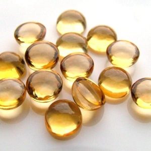 Natural Citrine Round Cabochon, Loose Gemstone Lot 3mm-15mm, Jewelry Making, Gift for Gem Collectors, Unique Gift, Natural Gemstone Lot