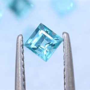 PARIBA Blue Apatite Square Faceted Stone