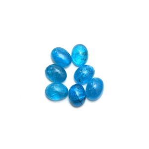 Apatite Oval Cabs,6x8 Mm Apatite Oval,Blue Apatite Cabs,Neon Apatite Oval,Gifts for Girlfriend,Gifts for Mom,Gifts for Sister,Gifts for Wife,Anniversary Gifts,Gifts for Her,Gifts