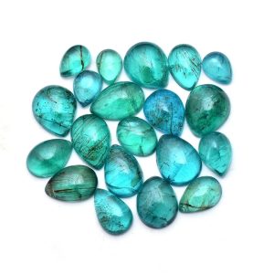 Green Blue Apatite Pear Cabochons, Apatite 5x4mm-8x6mm Cabochons