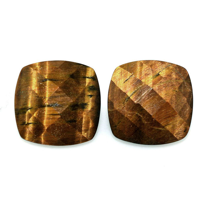 Buy wholesale loose Tiger Eye CUSHION Faceted Stones Online