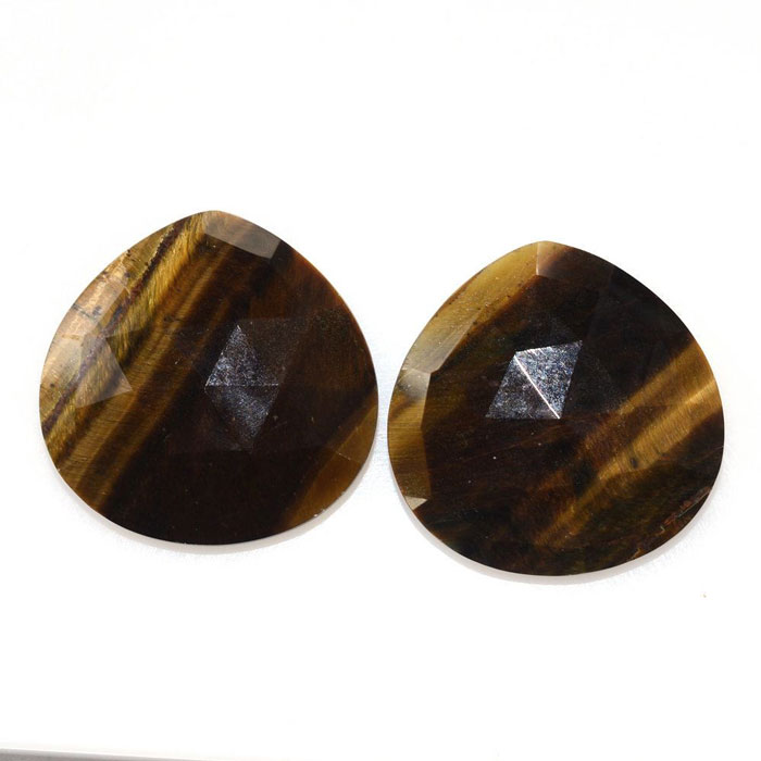 wholesale loose Tiger Eye HEART Faceted Stones Online