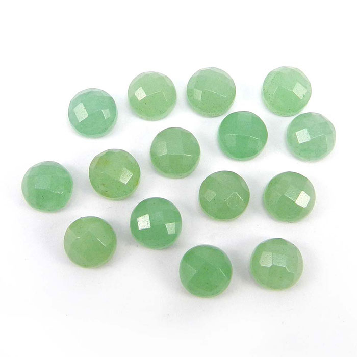 Buy Natural Green Aventurine Stone ROUND Faceted - Image 4