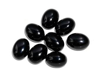 Black Onyx | Natural Loose Oval Cabochon