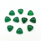 GREEN ONYX LOOSE GEMSTONE CABOCHON TRILLION 3MM TO 15MM SIZES - Image 3