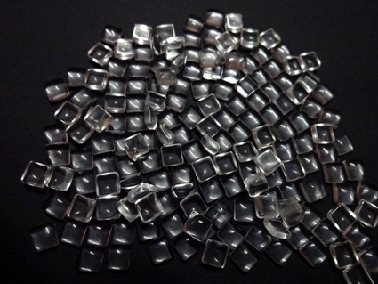 White Quartz Square Cabochon Gemstones | Smooth & Polished Quartz