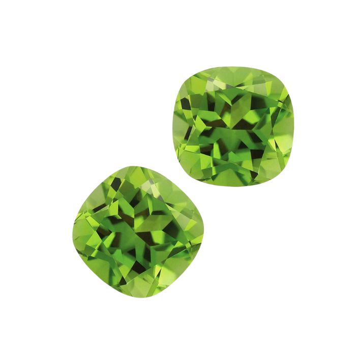 BUYNATURAL PERIDOT LOOSE GEMSTONES CUSHION SHAPE 3MM TO 10MM