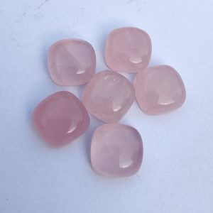 LOOSE ROSE QUARTZ CABOCHON 3MM 4MM 5MM 6MM TO 15 MM CUSHION SHAPE TRUSTED GEMSTONES WHOLESALERS [SOLD SINGLE PIECE TOO]
