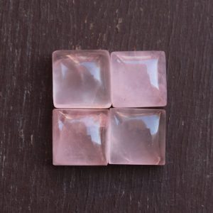 LOOSE ROSE QUARTZ CABOCHON 3MM 4MM 5MM 6MM TO 15 MM SQUARE SHAPE TRUSTED GEMSTONES WHOLESALERS [SOLD SINGLE PIECE TOO]
