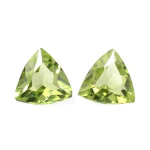 Natural Peridot Stone, Cushion Shape Gems