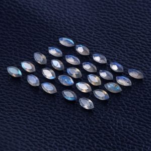 shop Top Quality graded Rainbow Moonstone Faceted Gemstones Marquise Shape at Cheap Price.