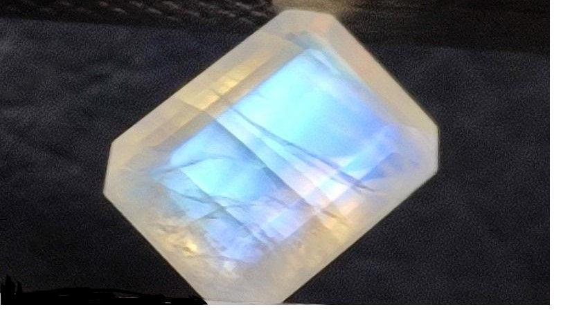BUY RAINBOW BLUE MOONSTONE FACETED 3x4MM TO 10x14MM OCTAGON LOOSE SEMI PRECIOUS GEMSTONES SHAPE - Image 4