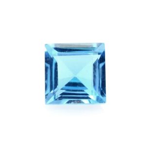 LOOSE SWISS BLUE TOPAZ FACETED 3MM TO 15 MM SQUARE SHAPE SEMI PRECIOUS GEMSTONES [SOLD SINGLE PIECE TOO]